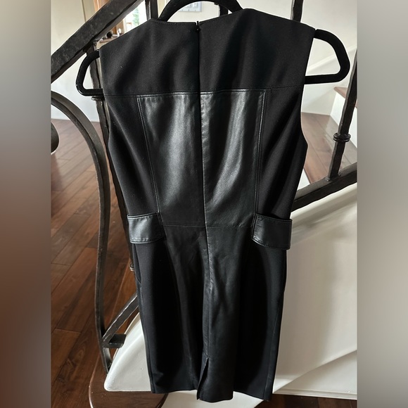 Tory Burch Luisa Sleeveless Leather Ponte Dress size 2 - Picture 6 of 12